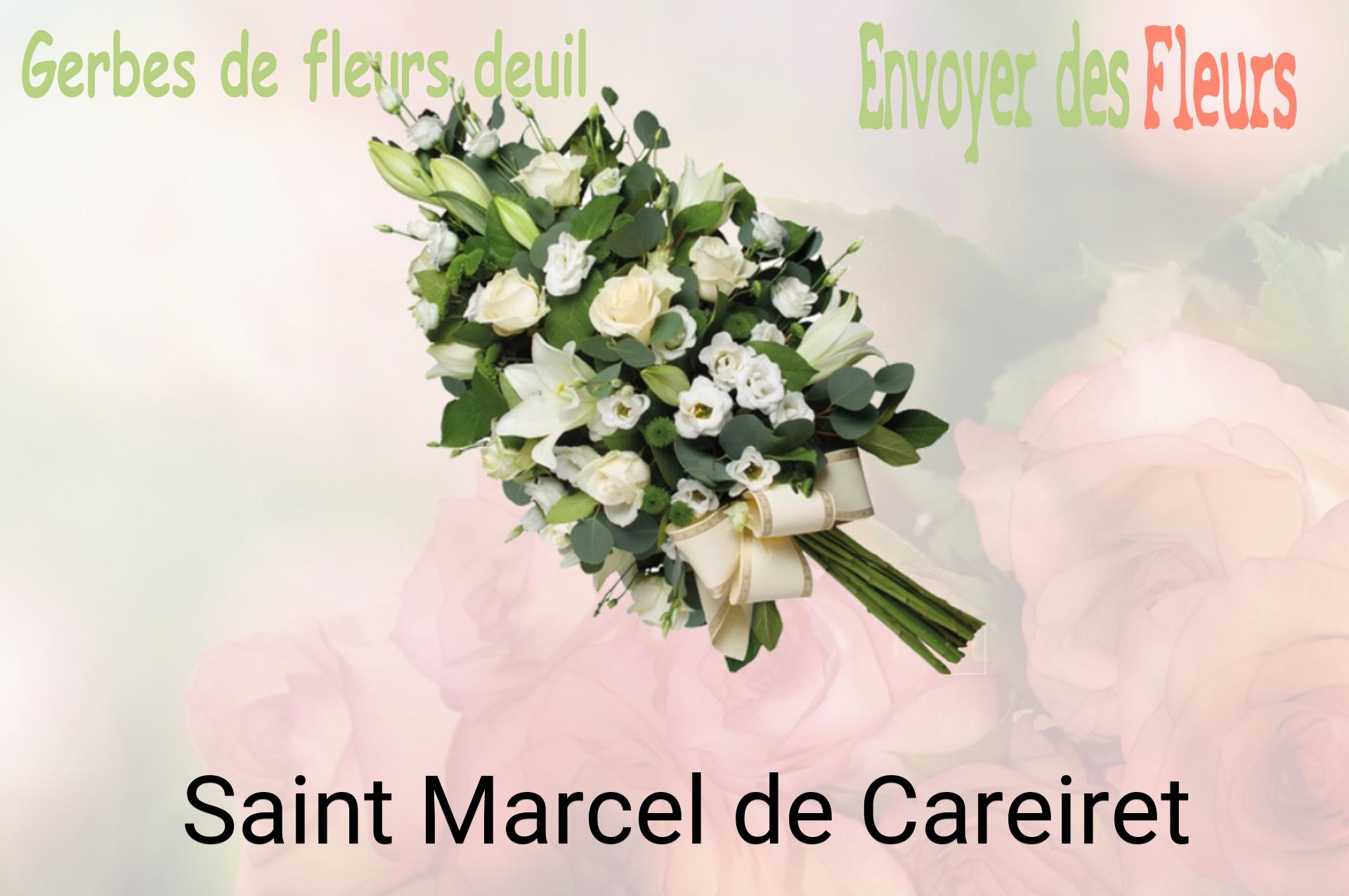 Gerbe de fleurs de deuil livrée à Saint-Marcel-de-Careiret